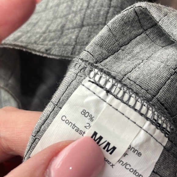 Rebecca King grey long cardigan Shacket thumbholes minimalist career casual sz m - Picture 7 of 13